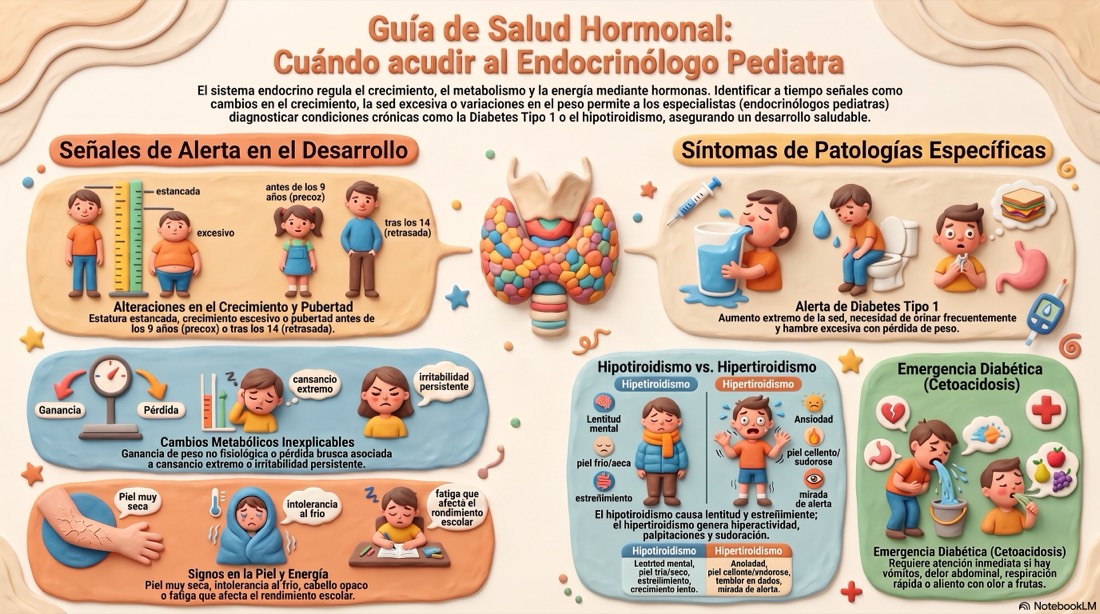 Guía de salud hormonal: cuándo acudir al endocrinólogo pediatra
